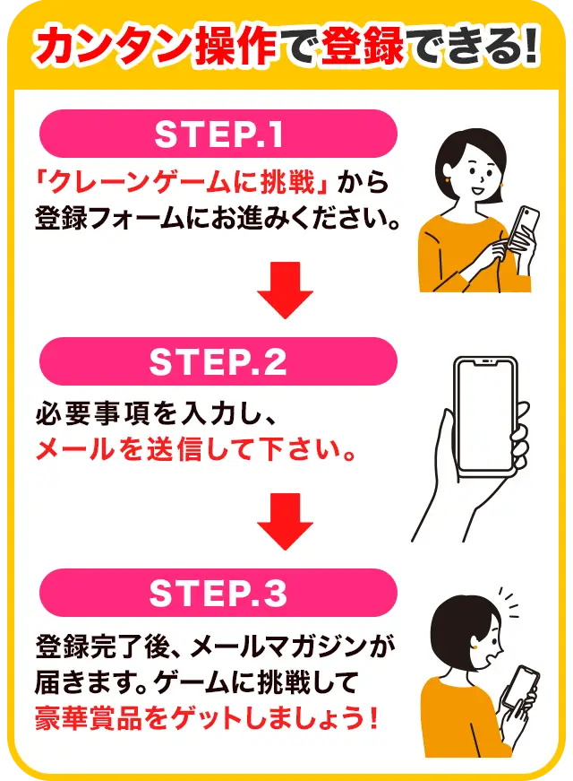 簡単操作で登録できる